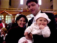 Tommy getting ready for his christening.