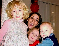 Sarah, Kelly and Tommy with Aunt Lauri
