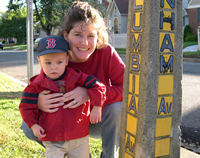 Tommy and Mommy on Columbia Avenue!