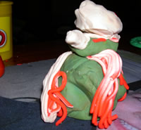 Tommy's Play Doh snowman.